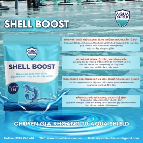 SHELL BOOST - Bộ Khoáng Chuyên Gia Từ Aqua Shield Giúp Nuôi Tôm Khỏe Mạnh và Năng Suất Cao